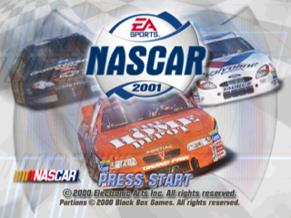 NASCAR 2001 title screen for Playstation